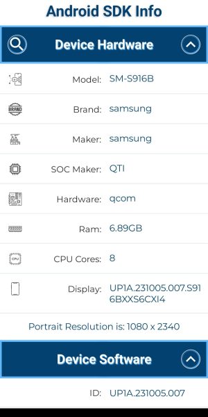 Android SDK Info